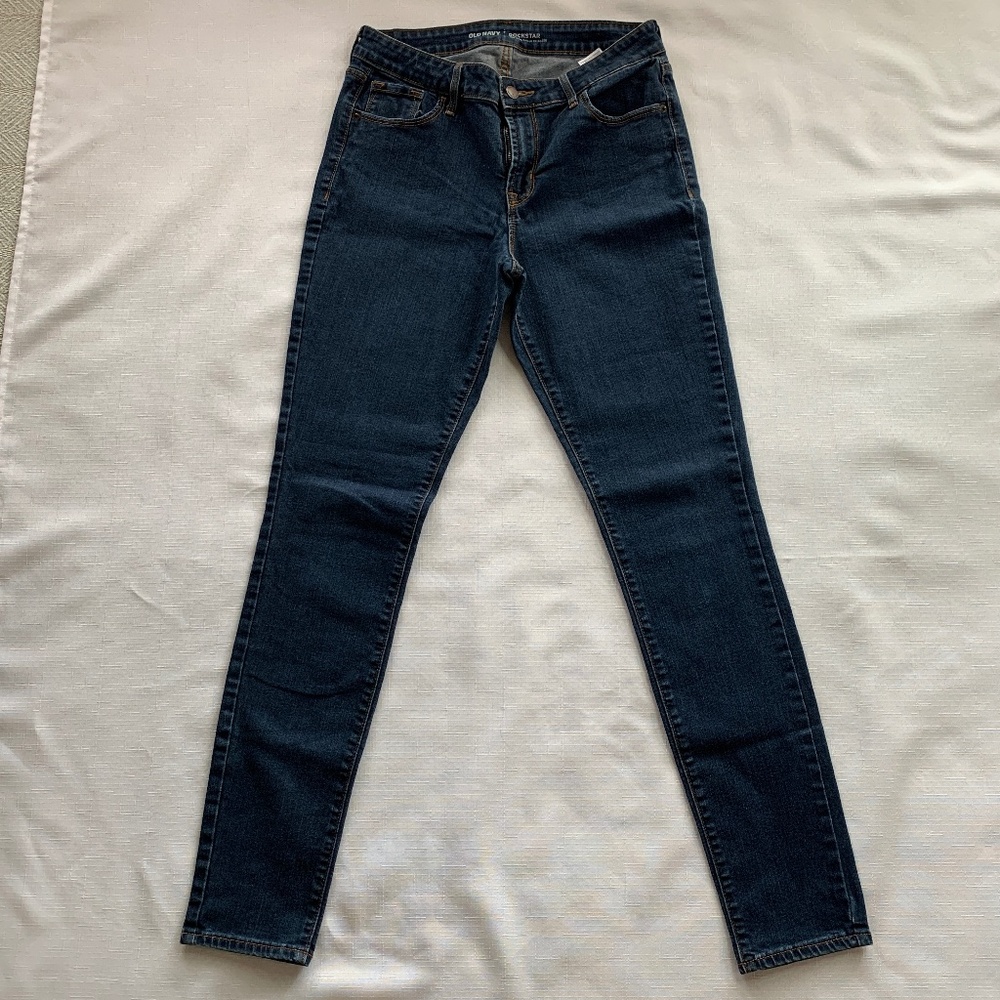960 - Old Navy Jeans - Rockstar - Skinny - Medium/Darker Wash - Mid-Rise - Long